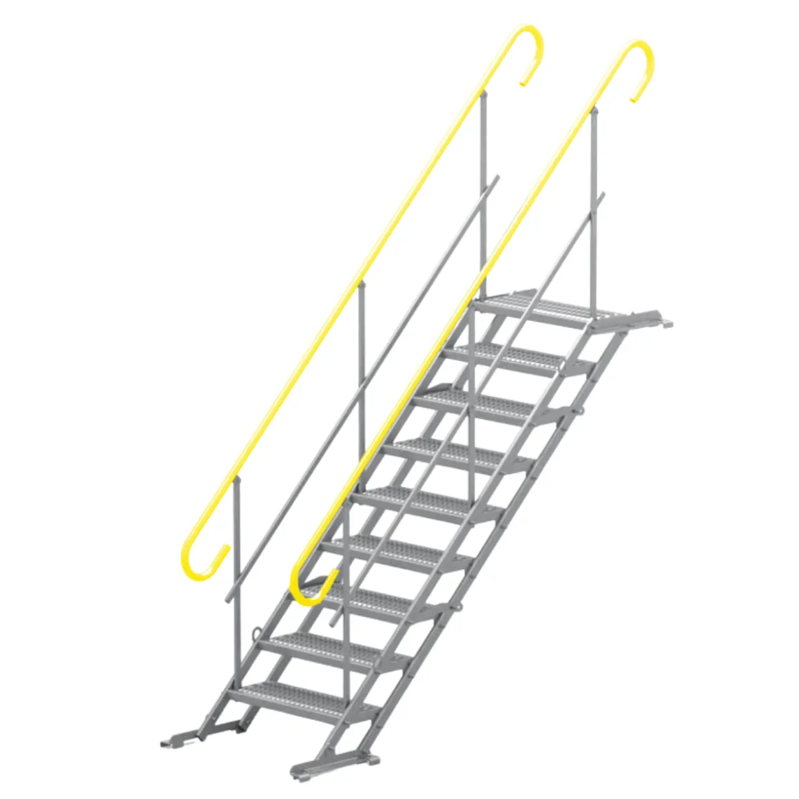 Byggtrappa 100cm 9 steg komplett 2 räcken
