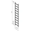 Fasadstege 2800mm ALU