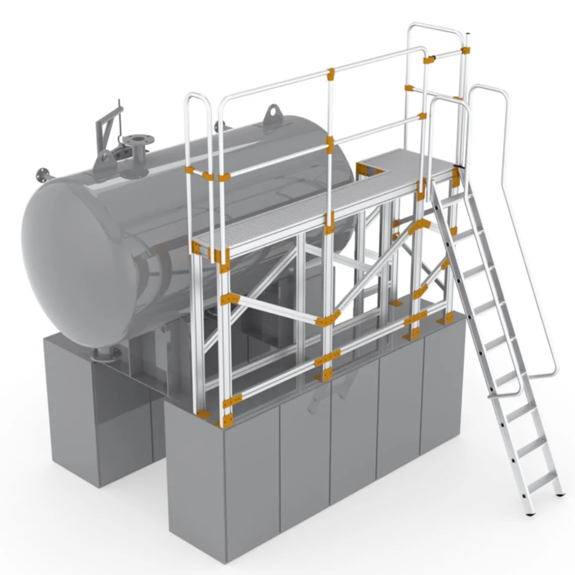 Industriplattform för tank och silo
