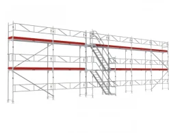 Ställningstrailer med 115m² Ramställning komplett med trappa & sparklist