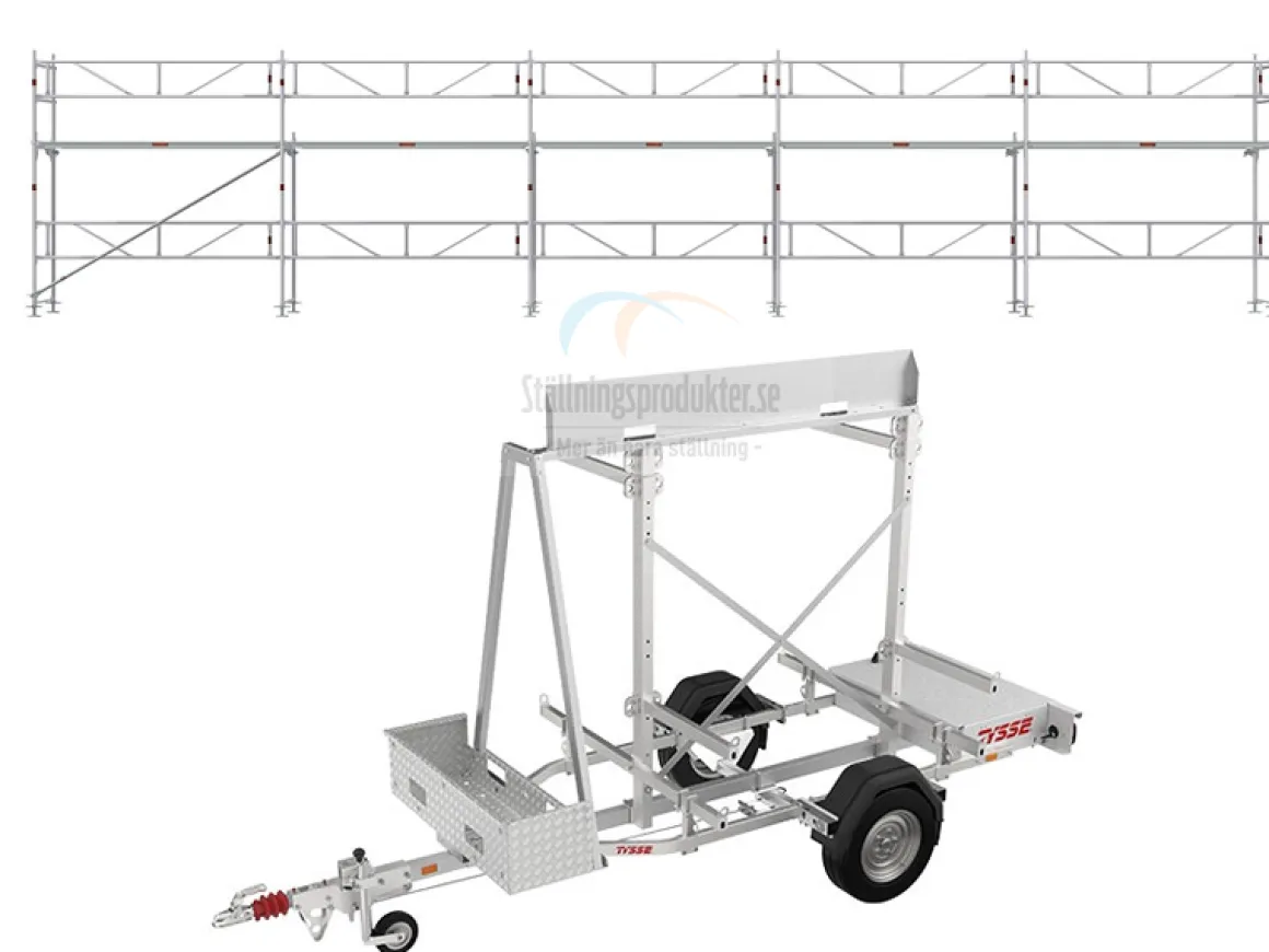 Ställningstrailer med 60m² Ramställning Alu