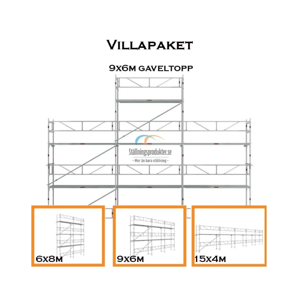 Villapaket ramställning ALU 60m²